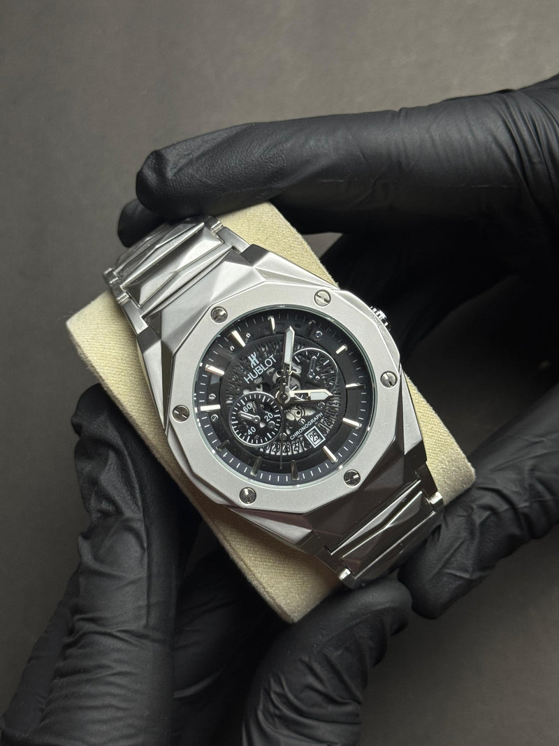 Hublot Diamond Chain | Silver Black | Premium Quality