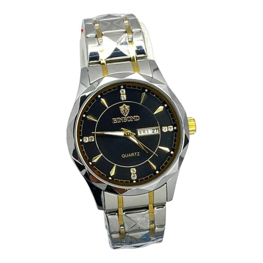 Analog Time Luxury Stainless Steel Watch For Men with Date & Day Display
